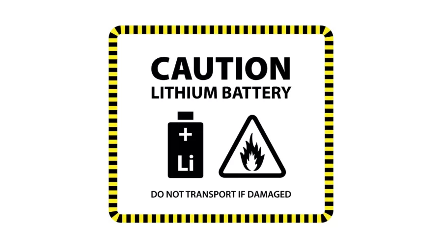 lithium battery fires caution