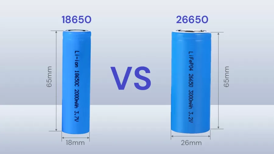 18650 battery vs 26650