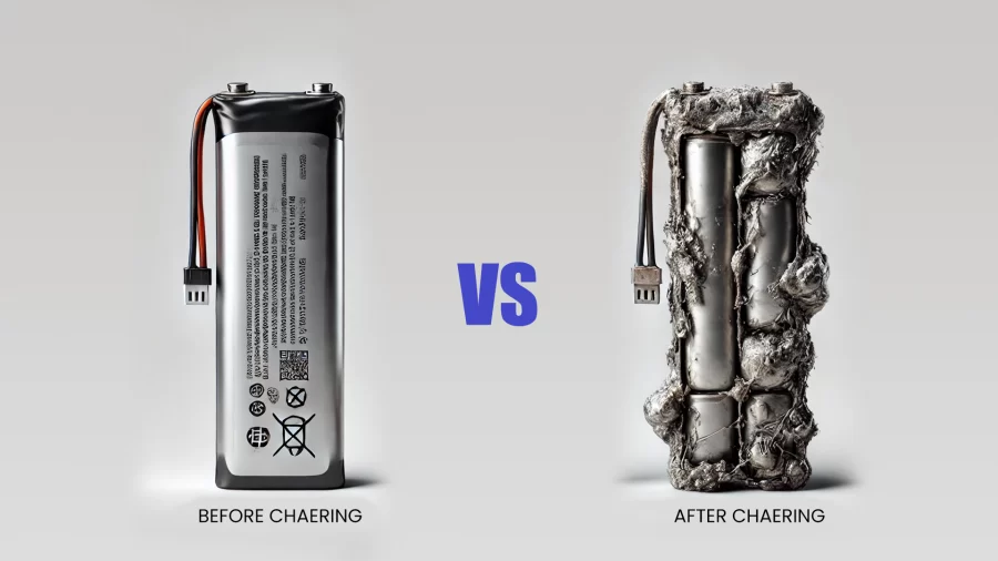 Battery damage before and after charging