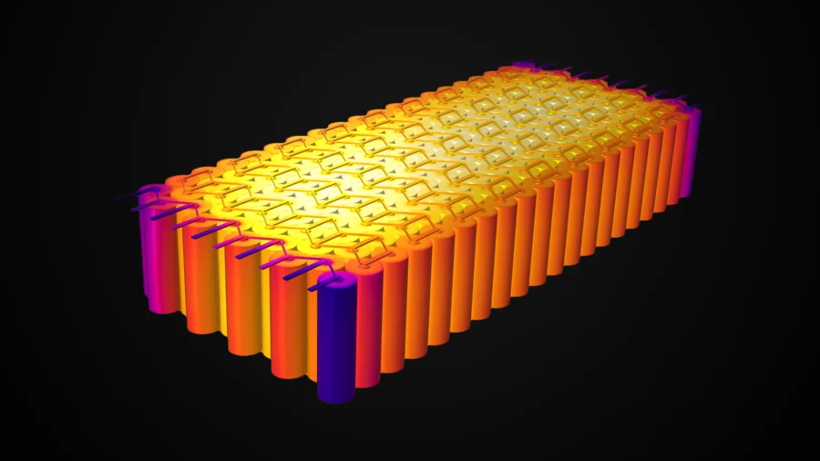 Thermal distribution of lithium-ion batteries