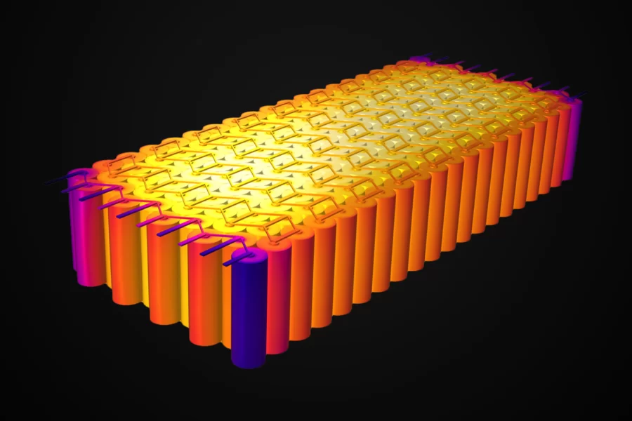 Thermal distribution of lithium-ion batteries