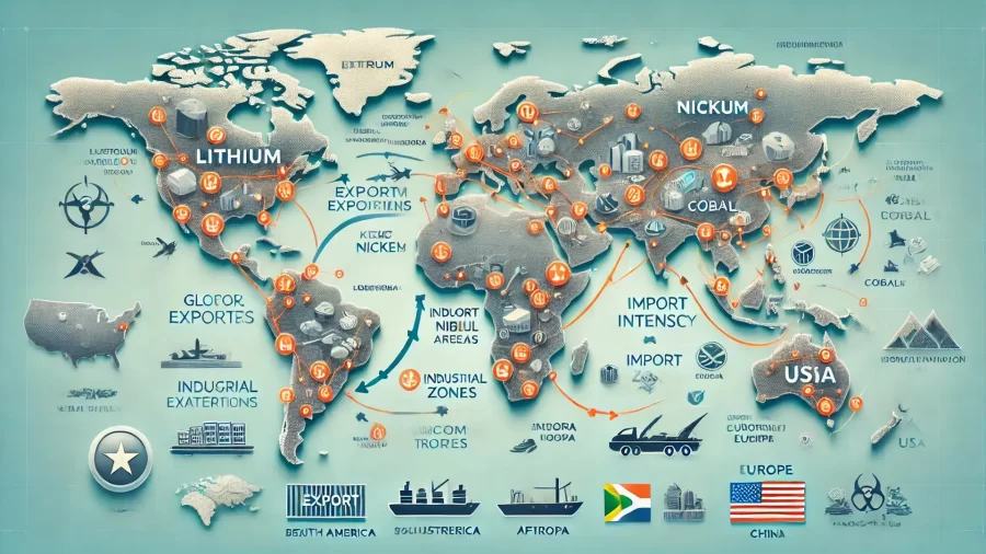 Importers and exporters of lithium battery materials