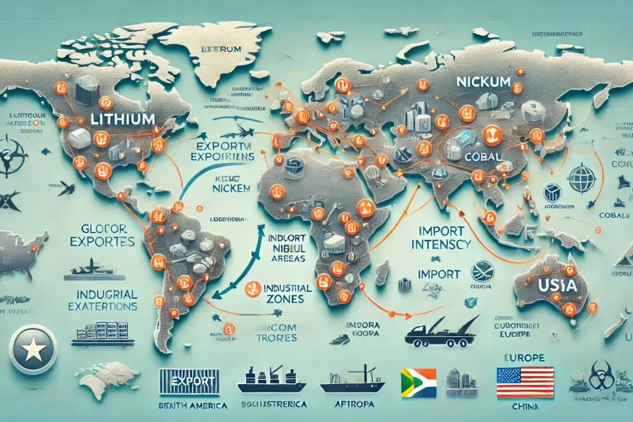 Importers and exporters of lithium battery materials