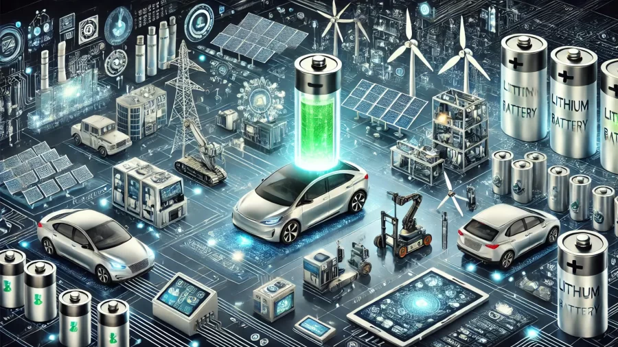 Dependence on lithium batteries in various industries