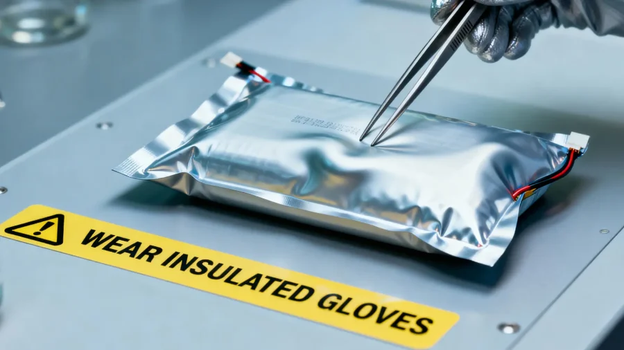 Handling Swollen Lithium Batteries