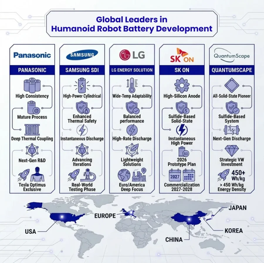 Global Leaders in Humanoid Robot Battery Development
